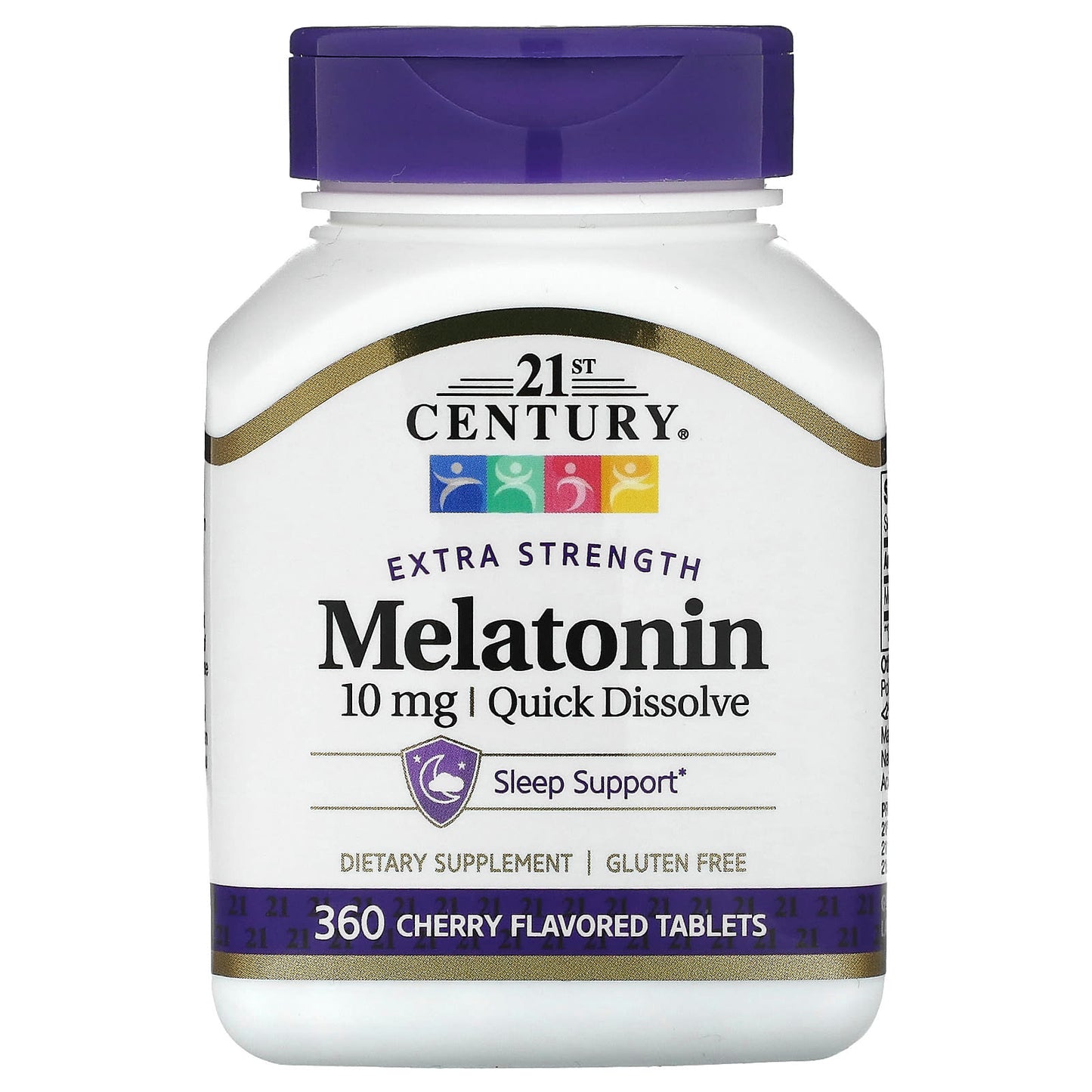 21st Century, Extra Strength Melatonin, Quick Dissolve, Cherry, 10 mg, 360 Tablets
