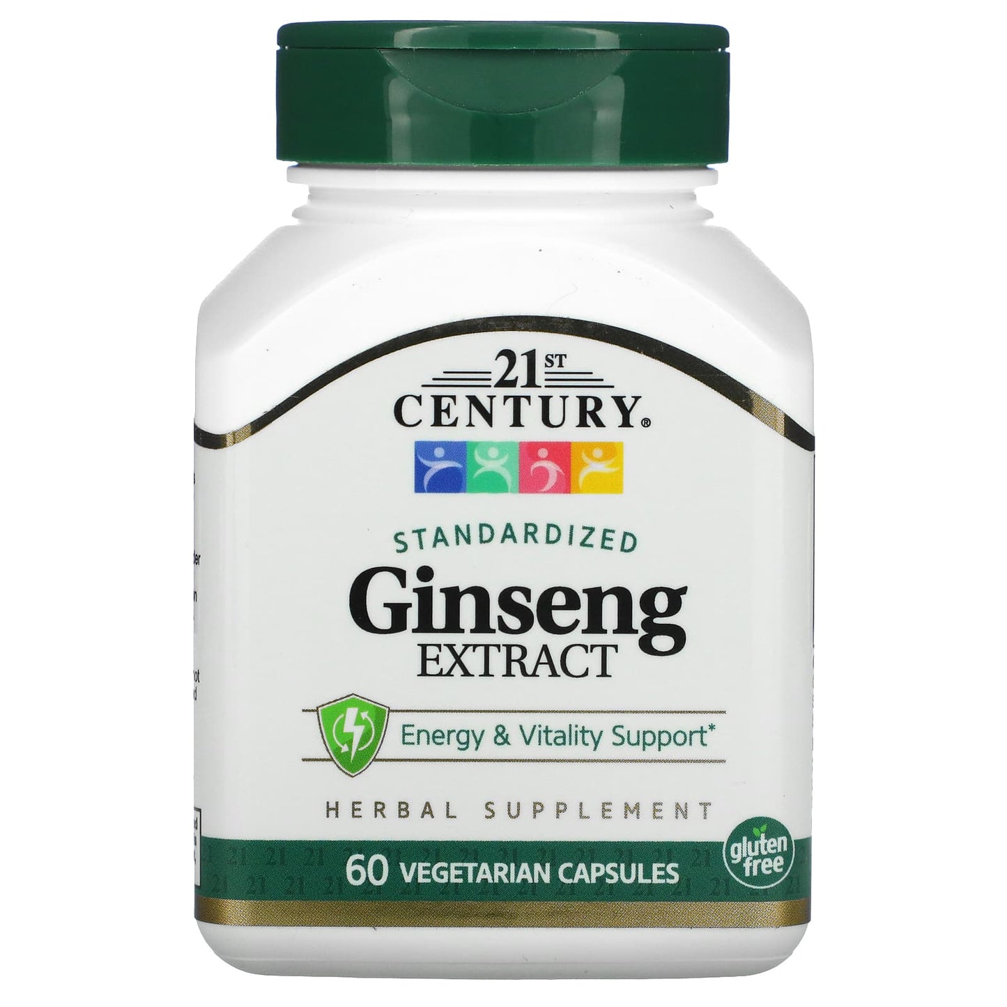21st Century, Standardized Ginseng Extract, 60 Vegetarian Capsule (100 mg per Capsule)