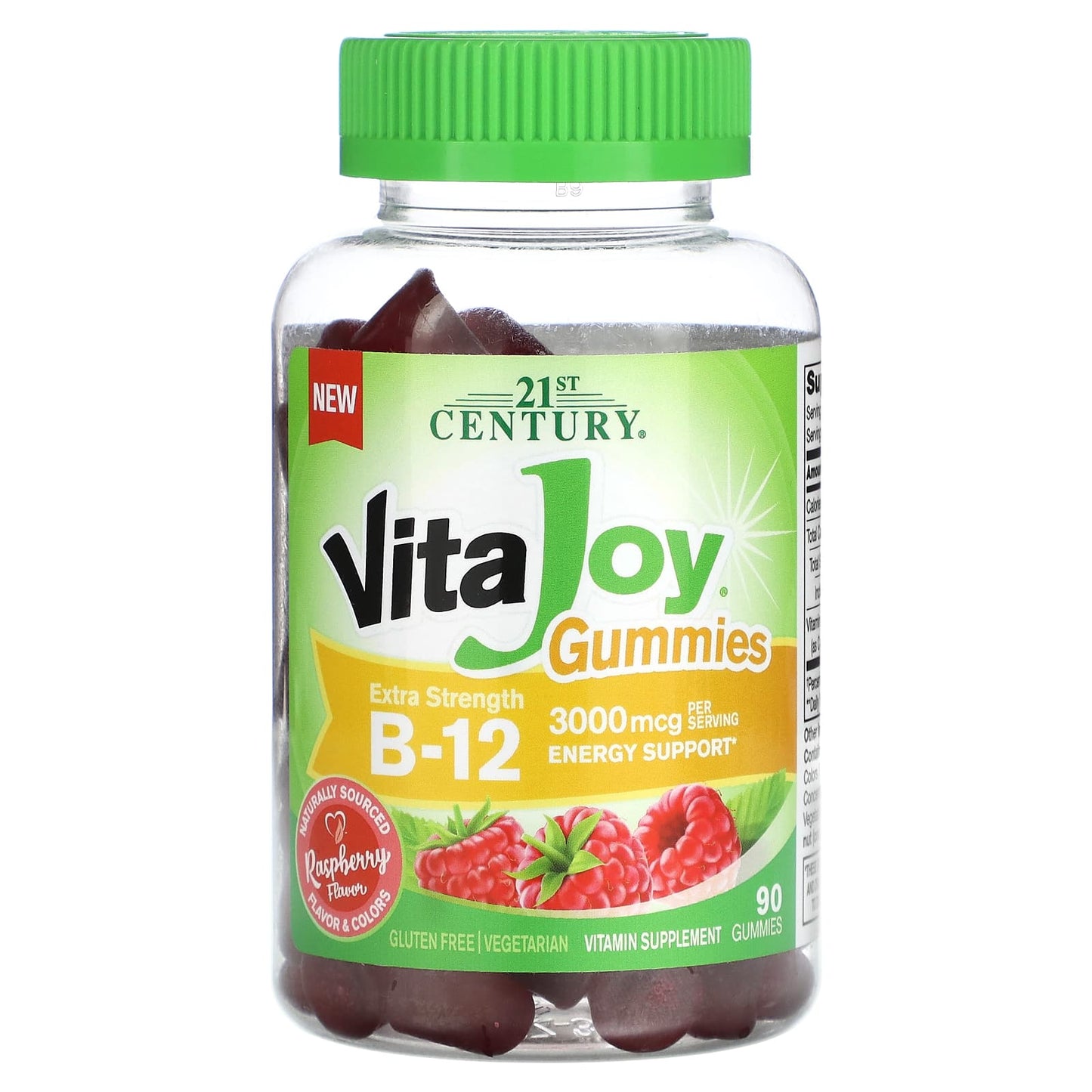21st Century, VitaJoy Gummies, B-12, Extra Strength, Raspberry, 90 Gummies (1500 mcg per Gummy)
