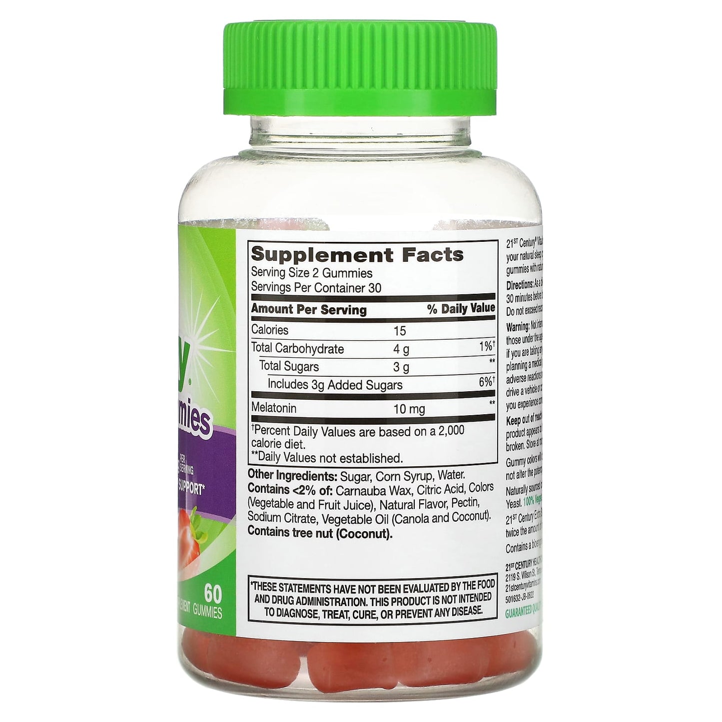 21st Century, Vita Joy Melatonin Gummies, Extra Strength, Strawberry, 60 Gummies (5 mg per Gummy)