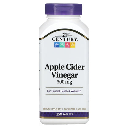 21st Century, Apple Cider Vinegar, 300 mg, 250 Tablets